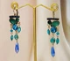Сережки Кольорові камінці Fashion Earrings різнобарвні - зображення 3