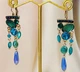Сережки Кольорові камінці Fashion Earrings різнобарвні - зображення 8