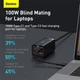 Мережевий подовжувач BASEUS GaN3 Pro Desktop PD100W, 60W 2Type-C, 2USB Чорний (CCGP000101) - зображення 8