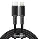 Кабель для зарядки та передачі даних Type-C - Lightning Baseus High Density Braided 20W, 2m (CATLGD-A01) Черный - зображення 1