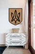 Двухслойная картина з дерева Decart декор для комнаты, гостиной Герб Украины Трезубец "Ленточка" 70х53 см - изображение 2