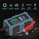 Inteligentna mikroprocesorowa ładowarka Qoltec 12V 6A LCD (5901878524887) - obraz 7