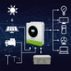 Hybrydowy inwerter Qoltec 3.5 kW 100A 24V MPPT BMS Sinus Wi-Fi option (5901878538655) - obraz 6