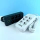 Подовжувач мережевий перенесення 5 метрів F06U на 6 розеток + 4USB + 1Type-C Білий (009s) - зображення 3