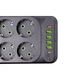 Сетевой фильтр удлинитель Yiwu F33U на 6 розеток 4 USB 2 Type-C и кнопкой выключения 5 м - изображение 5