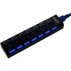 USB 3.0 хаб на 7 портов BauTech с блоком питания и кнопками отключения Чёрный (1015-815-00) - изображение 4