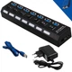 USB 3.0 хаб на 7 портов BauTech с блоком питания и кнопками отключения Чёрный (1015-815-00) - изображение 9