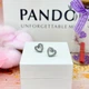 Срібні сережки «Ажурні серце» Пандора Pandora 297099CZ - изображение 5