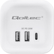Rozgałęźnik sieciowy Qoltec Power Cube 3x AC + 2x USB + 1x USB-C PD 20W 2 m White (5901878525471) - obraz 5