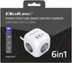 Rozgałęźnik sieciowy Qoltec Power Cube 3x AC + 2x USB + 1x USB-C PD 20W 2 m White (5901878525471) - obraz 9