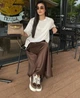 Женская юбка Fashion YSBF1362Brown 42-44 Коричневая (2000000907079) - изображение 4