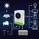 Hybrydowy inwerter Qoltec 6.2 kW 120A 48V MPPT 12 units BMS Sinus Wi-Fi option (5901878538617) - obraz 4