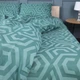 Наволочка Mirson Бязь 17-0622 Geometry Emerald 70х70 см (2200008197650) - зображення 4