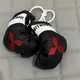 Брелок боксерские перчатки на зеркало заднего вида MITSUBISHI с красным значком - изображение 2