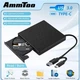 Внешний USB 3.0 DVD RW CD Тонкий оптический привод Записывающий плеер для компакт дисков AmmToo проигрыватель - изображение 4