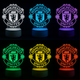 3D LED-нічник ФК «Manchester United» з RGB-підсвіткою . Манчестер Юнатед нічник - изображение 5