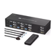KVM-перемикач 3x3 з 4 портами 8K60Hz USB 3.0 HDMI Black (R3871) - зображення 1