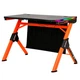 Стіл ігровий комп'ютерний геймерський MEETION DSK20 110x60x75 см із LED RGB підсвіткою, пульт управління, розбірна конструкція, карбонова поверхня Black/Orange - зображення 1