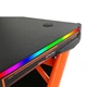Стіл ігровий комп'ютерний геймерський MEETION DSK20 110x60x75 см із LED RGB підсвіткою, пульт управління, розбірна конструкція, карбонова поверхня Black/Orange - зображення 6
