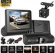 Автомобильный видеорегистратор DVR SD319/z233D 3 камеры Ambarella 170° угол обзора HD 1280x720 - изображение 1