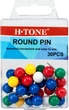 Набор кнопок-гвоздей H-Tone Цветные круглые 5 упаковок по 30 шт (JJ40351) - изображение 2