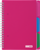 Тетрадь Buromax Bright B6 100 листов в клетку 3 разделителя Розовая (BM.24365912-10) - изображение 1
