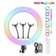 Кольцевая LED лампа RGB Ring Fill Light 45 см сенсорное управление 2700K-7000K 40 Вт-50 Вт + пульт и 3 держателя для телефона - изображение 1