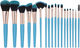 Zestaw pędzli do makijażu Tools For Beauty MiMo Błękitny 18 szt (5903018919942) - obraz 1