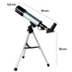 Телескоп дзеркально-лінзовий астрономічний Telescope F36050 HA-152 на штативі сріблястий - зображення 4