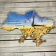 Часы настенные в форме карты Украины, часы карта Украины, часы патриотические HWD (W004) - изображение 1
