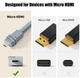 Кабель мультимедійний HDMI A -> Micro HDMI D 50 см (0.5м) 1.4v 2К FULL HD 1080P Чорний - зображення 3