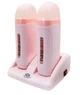 Воскоплав двухкассетный Global Fashion Depilatory Heater 2в1 с подставкой для депиляции Персиковый 40 Вт - изображение 2