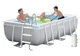 Бассейн каркасный Intex 26784 с чашей из ПВХ 300х175х80 см с насосом 3785 л/ч лестницей тентом и подстилкой Серый (91-9-26784-5) - изображение 1