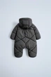 Детский демисезонный сплошной комбинезон Zara 5644/856 74 см Темно-серый - изображение 2