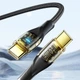 Кабель Essager Interstellar Transparent Design USB Charging Cable Type C to Type C 100W 2m black (EXCTT1-XJA01 - изображение 1