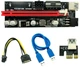 Райзер Voltronic PCI-EX, x1 => x16, 4-pin/6-pin, SATA => 6Pin, Черний (PCE164P-N08/VER 009S) Б/У - изображение 1
