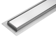 Odpływ liniowy FALA White Glass 60 x 7 x 7 cm stal nierdzewna 75381 (5906083031113) - obraz 1