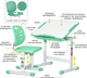 Комплект Evo-Kids стол + стул Evo-06 Plus Green (Evo-06 Plus Z) - изображение 2