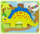 Puzzle drewniane Lean Toys Dinozaury Stegosaurus i Oviraptor 6 elementów 10341 (5904665991800) - obraz 1