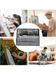 Набор кистей для рисования 24 шт кисти художественные кисточки акрил акварель гуашь масло пастель нейлоновые с латунными наконечниками с шпателем для художника творчества по холсту дереву профессиональные в кейсе + в комплекте спонж 1 шт ТТ5 3DTOYSLAMP - изображение 2