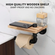 Держатель для туалетной бумаги с деревянной полкой Wooden shelf - изображение 1