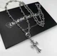 Ланцюжок у стилі Chrome Hearts з хрестом DS000071 - изображение 1