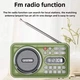 Радіоприймач / Bluetooth-колонка з акумулятором LED-дисплей MP3-плеєр USB / TF / FM / MIC-диктофон green - зображення 2