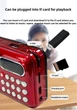 Радіоприймач / Bluetooth-колонка з акумулятором LED-дисплей MP3-плеєр USB / TF / FM / MIC-диктофон green - зображення 3