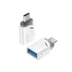 Перехідник OTG XO NB256B Type-C to USB white - зображення 1