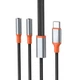 Аудіо-перехідник XO NB-R269B Type-C to dual AUX 3.5мм 1.2м black - изображение 2