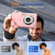Компактный фотоаппарат CCN / 48 Мп BSI CMOS / Full HD 1080p 30fps / 16× цифровой зум / 3,0″ экран / Розовый Б/В - изображение 3