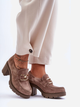 Loafersy damskie Lemar Harmell 38 Ciemnobeżowe - obraz 3