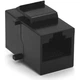 Модуль Keystone проходной в рамку 1+1 RJ45 кат.5E UTP, Black Voltronic (30343) - изображение 2