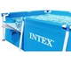 Бассейн каркасный Intex 28270-3 прямоугольный на 1662 л с тентом и подстилкой 220x150x60 см Голубой (124-9-28270-3) - изображение 4